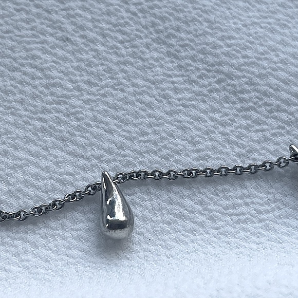 Tiffany & Co. Elsa Peretti 5 Teardrop pendant Sterling Silver Necklace 16” - Picture 6 of 7
